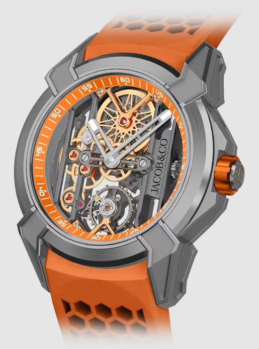 Fake Jacob & Co Epic x skeleton orange EX113.20.AD.AA.A watch